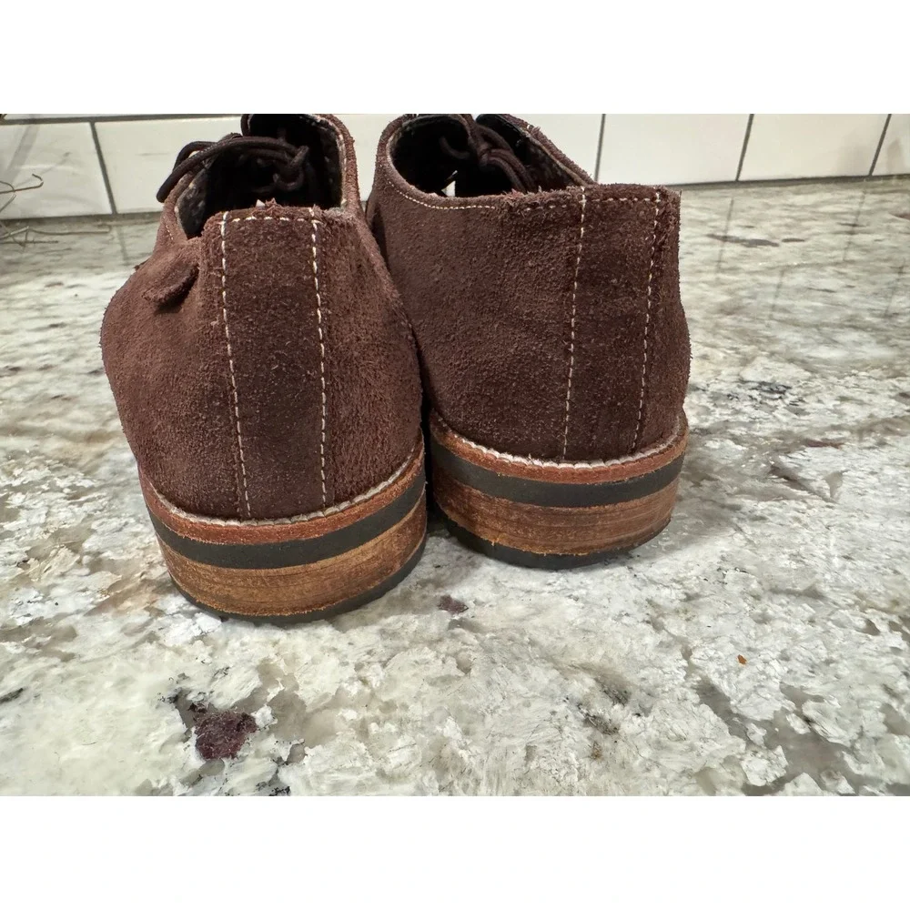 Ben Sherman Mens Brown Suede Derby Lace Up Oxford Shoes Size 11